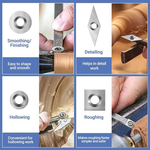 29 قطعة من أدوات مخرطة الكربيد، مجموعة أدوات قطع التنغستن، أدوات تحويل الخشب للمخرطة، تتضمن 11 مم مربع مع نصف قطر، 12 مم و8.9 مم دائرية، 30 × 10 مم ألماس، مفاتيح ربط، براغي in Kuwait