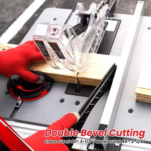 PROMAKER Table Saw, 10-inch 15.5-Amp 5000RPM 1800W, Benchtop Table Saw, from 0-45º up to 0º-90º Bevel cut. Table saw 10 inch with metal stand for woodworking including a Saw Blade. PRO-SB1800 in Kuwait