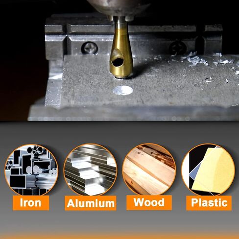 ATOPLEE Countersink Chamfer Tool,4pcs 90 Degree High Speed Steel Countersink Bits for Wood,Metal, Fiberboard, Plywood, Plastic, PVC,Size 2-5,5-10,10-15,15-20mm in Saudi Arabia