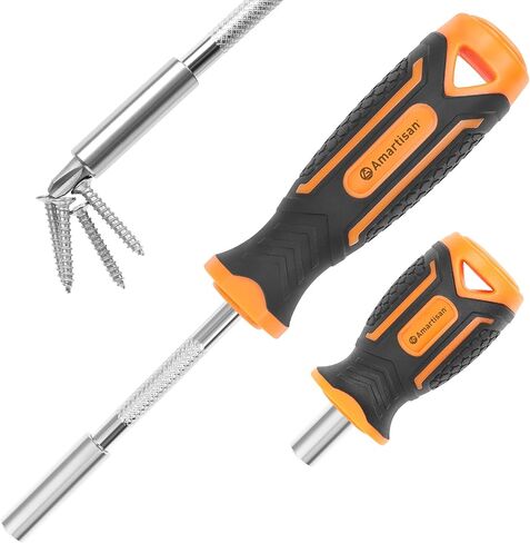 Amartisan 2-Piece 1/4" Bit Driver Magnetic Screwdriver Bit Holder, 200mm and 80mm Long, Screwdriver Handle for Magnet Tip in Kuwait