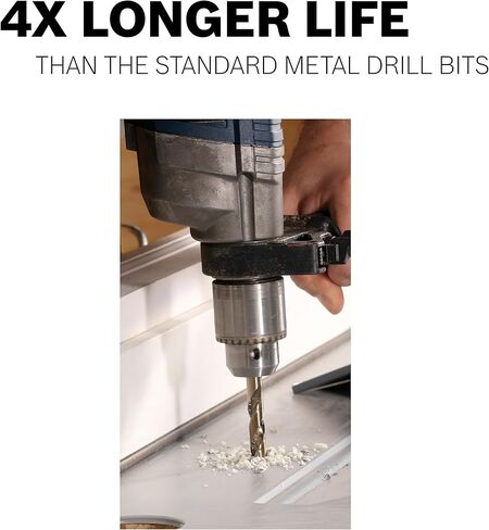 بوش CO2131 قطعة واحدة 1/16 بوصة. × 1-7/8 بوصة. مثقاب معدني من الكوبالت لتطبيقات الحفر في المعادن ذات القياس الخفيف، والفولاذ عالي الكربون، والألومنيوم والفولاذ المتحالف، والحديد الزهر، والفولاذ المقاوم للصدأ، والتيتانيوم in Kuwait