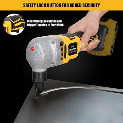 قضم معدني لاسلكي من Mellif لبطارية Dewalt 20 فولت بحد أقصى، 18 مقياسًا بدون فرش للطاقة الكهربائية من صفائح معدنية من الفولاذ لقطع الفولاذ المقاوم للصدأ والألومنيوم (البطارية غير متضمنة) in Kuwait