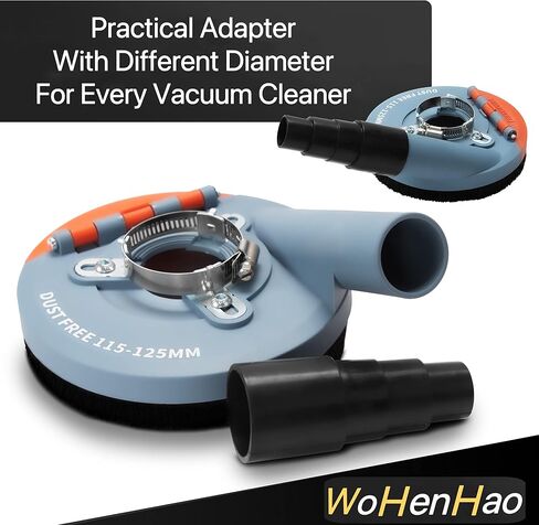 Wohenhao Dust Shroud for Angle Grinder 4.5-5 inch + Diamond Grinding Cup Wheel 5 inch, Universal Surface Grinding Shroud with Grinding Wheel for Concrete Surface, Cement, Marble, Rock, Granite in Saudi Arabia