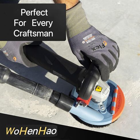 Wohenhao Dust Shroud for Angle Grinder 4.5-5 inch + Diamond Grinding Cup Wheel 5 inch, Universal Surface Grinding Shroud with Grinding Wheel for Concrete Surface, Cement, Marble, Rock, Granite in Saudi Arabia