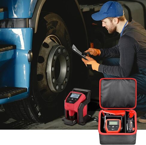 شنطة ضاغط هواء متوافقة مع ادوات ميلووكي الكهربائية 2475-20 M12، حامل تخزين لاسلكي لنفخ الاطارات يناسب شاحن بطارية ميلووكي وملحقاتها - (صندوق فقط) in Kuwait