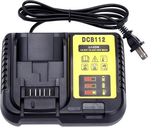 شاحن بطارية Yongcell 12V-20V و60V MAX بديل لشاحن DCB112 DCB115 DCB118 DCB107 متوافق مع بطارية ليثيوم 20V 60V MAX DCB206 DCB120 in Kuwait