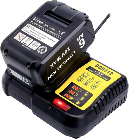 شاحن بطارية Yongcell 12V-20V و60V MAX بديل لشاحن DCB112 DCB115 DCB118 DCB107 متوافق مع بطارية ليثيوم 20V 60V MAX DCB206 DCB120 in Kuwait