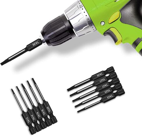 مجموعة رؤوس مثقاب مثلثة (10 قطع - رؤوس مغناطيسية بطول 2.3 انش) بمقاسات مفك البراغي المثلث التالية: TA12، TA14، TA16، TA18، TA20، TA23، TA25، TA27 (x2)، TA30 in Kuwait