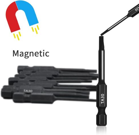 مجموعة رؤوس مثقاب مثلثة (10 قطع - رؤوس مغناطيسية بطول 2.3 انش) بمقاسات مفك البراغي المثلث التالية: TA12، TA14، TA16، TA18، TA20، TA23، TA25، TA27 (x2)، TA30 in Kuwait
