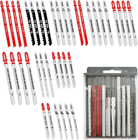 FOXBC Jigsaw Blades Set Multi-Purpose for Cutting Wood & Metal, T-Shank Jig Saw Blades - 40 Pack in Saudi Arabia