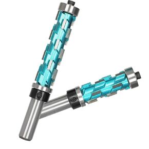 2PCS Flush Trim Router Bit 1/2 Shank for Woodworking Trimming, Double Bearing Spiral Trimmer 3-7/8" and 4-7/8" Size, Spiral Flush Trim Router Bit 1/2 Shank for Solid Wood Panels