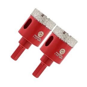 Dry Diamond Drill Bits Set - FOCSTOL 5pcs 6mm Diamond Hole Saw Kit with Hex Shank for Ceramic Porcelain Tile Marble Granite Artificial Stone