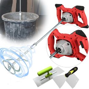 خلاط أسمنت QMCAHCE، خلاط خرسانة كهربائي محمول بقوة 2100 وات، خلاط ملاط ​​محمول 110 فولت مع 6 سرعات قابلة للتعديل، لخلط الأسمنت والطين وطلاء الطلاء والملاط والأعلاف in Kuwait