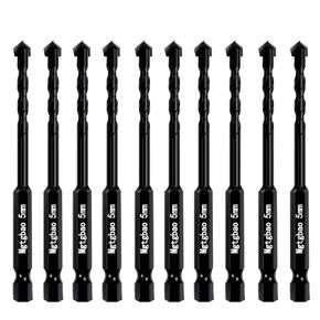 Mgtgbao 5MM Masonry Drill Bits, 8PC 3/16" Concrete Drill Bit Set for Tile,Brick, Plastic and Wood,Tungsten Carbide Tip Best for Wall Mirror and Ceramic Tile.