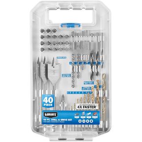 نظام النقل والتحويل فائق السرعة طقم لقم مثقاب ومحرك 40 قطعة من نظام النقل والتحويل فائق السرعة للخشب والمعدن وبلاستيك PVC والبناء 135 درجة in Kuwait