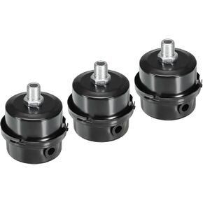 PATIKIL G1/2 Air Compressor Silencers Filter, 3 Pack Noise Reduction Intake Muffler for Generators, Blowers, Exhaust Ports, Black, White