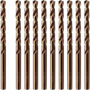 10Pcs Cobalt Drill Bits 5mm M35 Cobalt Metal Drill Bit Set Twist Jobber Length Drill Bit for Stainless Steel and Metal 0.197" in Saudi Arabia