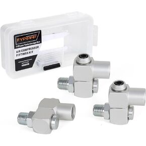 Air Hose Fittings, 3 Pieces 360 Degree Swivel Air Hose Connectors, 1/4" NPT Male and Female Threads Air Fittings in Kuwait