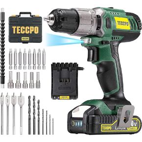 تي سي بو طقم مثقاب كهربائي لاسلكي مكون من 63 قطعة، مثقاب 310 باوند بسرعتين، اعداد عزم دوران 21+1، بطارية 2.0 امبير وشاحن سريع، مجموعة ادوات مع مثقاب، مجموعة ادوات مثقاب للمنزل العام in Kuwait