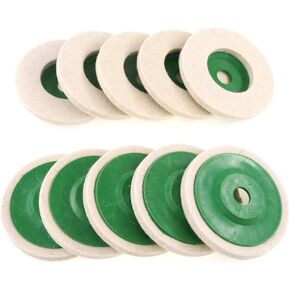 عجلة تلميع الصوف منصات تلميع مقاومة للاهتراء عجلة طاحونة زاوية قرص تلميع للزجاج السيراميك الفولاذ المقاوم للصدأ (10 قطعة) in Kuwait