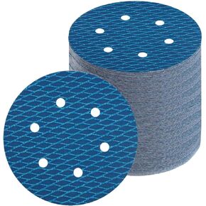 Orbital Sander Sandpaper 5 Inch 8 Hole Sanding Disc Hook and Loop Pads Sand Paper 80 Grit for Wood Metal 70 PCS Blue Aluminum Oxide Anti Blocking Rhombus Sanding Discs in Saudi Arabia