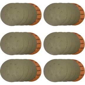 32pcs Sandpaper 8 Hole 5 inch Sanding Discs Hook and Loop 1500-10000 Grits Wet Dry Sandpaper with 2pcs Interface Pads for Random Orbital Sander Automotive Metal Polishing in Kuwait