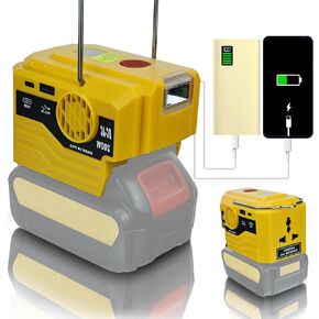 محول طاقة 200 واط لبطارية ديوالت 18 فولت/20 فولت/60 فولت، محول بطارية مع مخرج تيار متردد 110 فولت ~ 120 فولت، منفذ USB ونوع C، ضوء LED 280 لومن، مصدر طاقة للتخييم في الهواء الطلق والسفر في حالات الطوارئ (الأداة فقط) in Kuwait