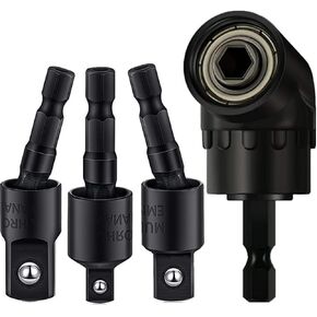Fongmore 4 في 1 تأثير مثقاب تمديد 360 درجة للتدوير 1/4 "3/8" 1/2 "تأثير الصف محول المقبس مجموعة عرافة عرقوب 105 درجة زاوية مثقاب in Kuwait