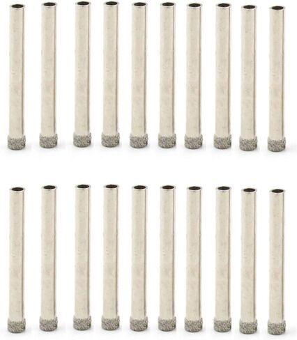 JINGLING 4mm Diamond Drill Bit, 5/32" Lapidary Drill Bits, Core Stone Drill Bit, Hole Saw Tools for Glass Tile Rocks Pack of 20Pcs in Saudi Arabia