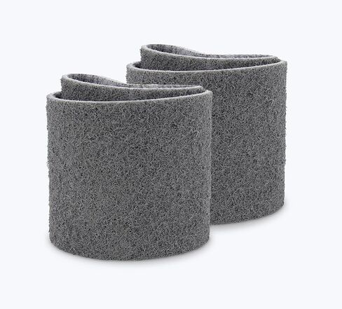 CS Unitec | 42011 | PTX Fleece - Nonwoven Sleeve. 180 Grit, 3-1/2" Diameter x 4" Width, Pack of 4 - Made in Germany in Saudi Arabia