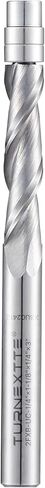 لقم توجيه Turnextte Up Cut Spiral Flush Trim، قطر القطع 1/4 بوصة وطول القطع 1-1/8 بوصة، مطحنة نهاية كربيد عرقوب 1/4 بوصة لتقليم الأعمال الخشبية in Kuwait