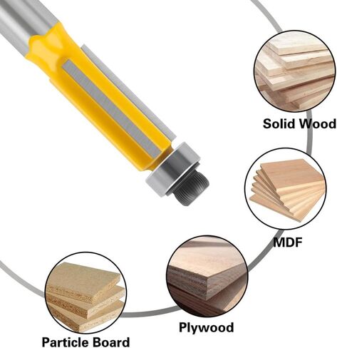 مجموعة لقم توجيه WSOOX مكونة من 3 قطع مع ساق 1/4 بوصة، ورؤوس قطع ثلاثية الجوانب مع محمل سفلي من الكربيد ذو حواف متدفقة من الكربيد. in Kuwait