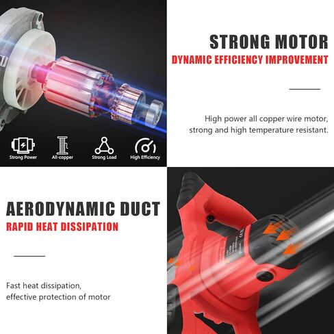 خلاط أسمنت QMCAHCE، خلاط خرسانة كهربائي محمول بقوة 2100 وات، خلاط ملاط ​​محمول 110 فولت مع 6 سرعات قابلة للتعديل، لخلط الأسمنت والطين وطلاء الطلاء والملاط والأعلاف in Kuwait