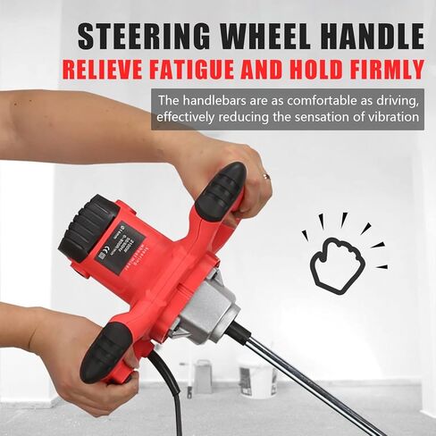 خلاط أسمنت QMCAHCE، خلاط خرسانة كهربائي محمول بقوة 2100 وات، خلاط ملاط ​​محمول 110 فولت مع 6 سرعات قابلة للتعديل، لخلط الأسمنت والطين وطلاء الطلاء والملاط والأعلاف in Kuwait