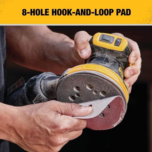 Dewalt DCW210BR 20V MAX XR ليثيوم أيون متغيرة السرعة بدون فرشاة 5 بوصة. ماكينة سنفرة مدارية عشوائية (أداة فقط) (متجددة) in Kuwait