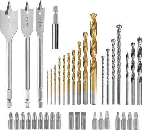 نظام النقل والتحويل فائق السرعة طقم لقم مثقاب ومحرك 40 قطعة من نظام النقل والتحويل فائق السرعة للخشب والمعدن وبلاستيك PVC والبناء 135 درجة in Kuwait