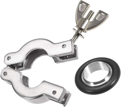 SHERICH KF25 Flange Size NW25 Aluminum Wing Nut Clamp with O-shaped Aluminum Core Ring Fluororubber Ring Kit, Vacuum Connector (KF-25) in Saudi Arabia