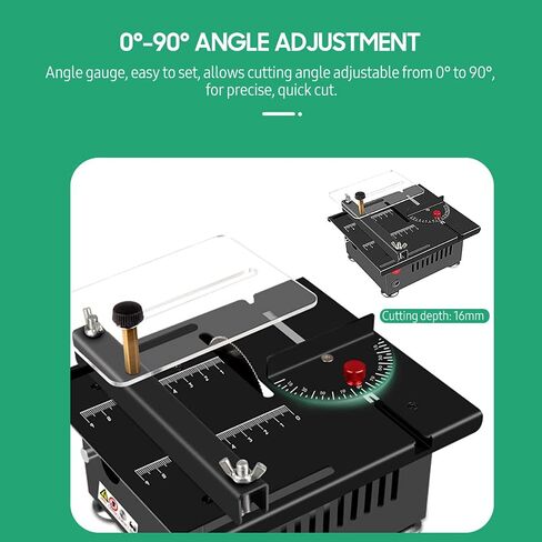 Table Saw, Weytoll 100W Table Saw, Mini Desktop Electric Saw, Cutter Speed & Angle Adjustable, 16MM Cutting Depth with Blade Flexible Shaft and More Accessories for Wood Plastic Acrylic Cutting in Saudi Arabia