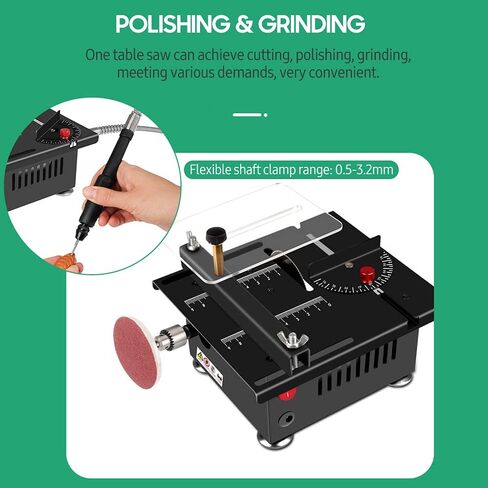 Table Saw, Weytoll 100W Table Saw, Mini Desktop Electric Saw, Cutter Speed & Angle Adjustable, 16MM Cutting Depth with Blade Flexible Shaft and More Accessories for Wood Plastic Acrylic Cutting in Saudi Arabia