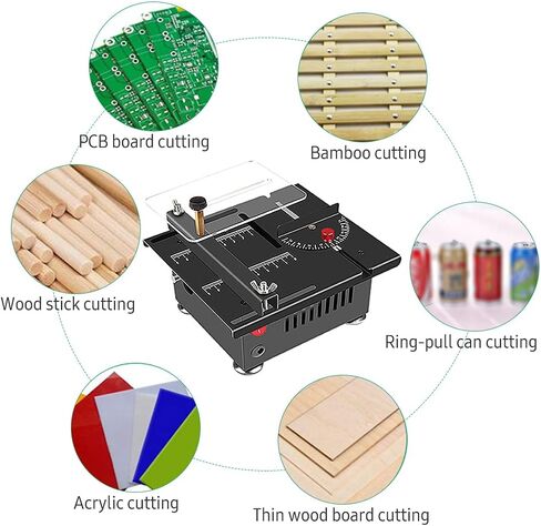 Table Saw, Weytoll 100W Table Saw, Mini Desktop Electric Saw, Cutter Speed & Angle Adjustable, 16MM Cutting Depth with Blade Flexible Shaft and More Accessories for Wood Plastic Acrylic Cutting in Saudi Arabia