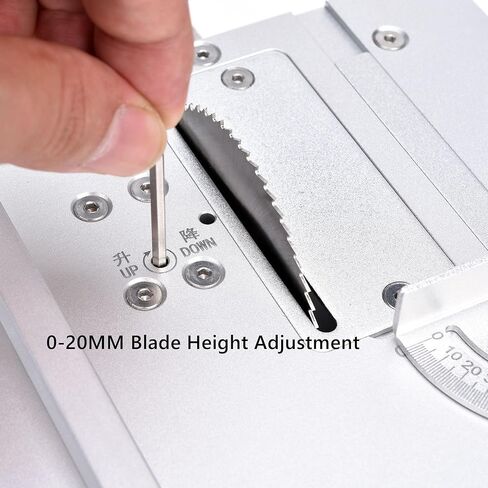 منشار طاولة هواية صغير من NovelLife مع مقياس ميتري، شفرة منشار دائرية من سبائك الفولاذ HSS مقاس 3 بوصة، وسادة تلميع، مصدر طاقة 96 وات للحرف اليدوية الخشبية المصنوعة يدويًا، قطع لوحة الدوائر المطبوعة in Kuwait