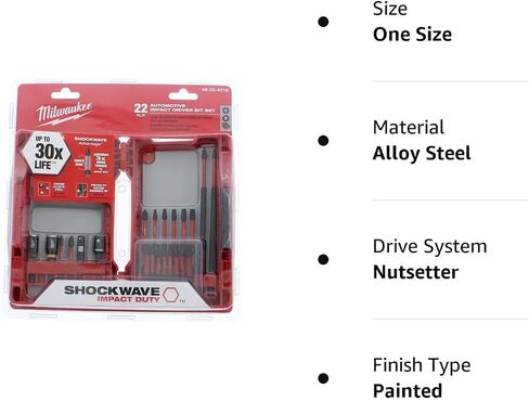 Milwaukee Electric Tools 48-32-4016 Milwaukee 22-piece Automotive Shockwave Impact Driver Bit Set in Saudi Arabia