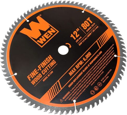 WEN BL1280 12-Inch 80-Tooth Fine-Finish Professional Woodworking Saw Blade for Miter Saws and Table Saws in Saudi Arabia