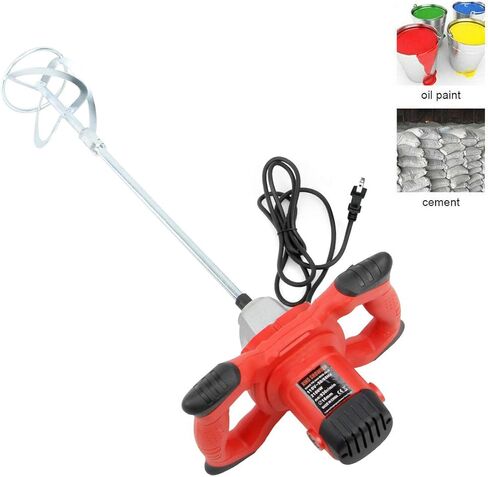 خلاط ملاط ​​2100 واط، خلاط ملاط ​​كهربائي King Showden 110 فولت مضاد للانزلاق، 6 سرعات مع فرشاة كربون ومفتاح ربط سداسي للسوائل متوسطة اللزوجة، بما في ذلك الجص والأسمنت والملاط والمزيد in Kuwait