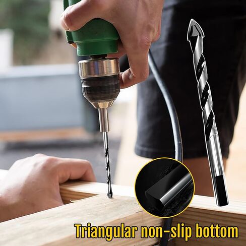 TOEGA 5Pcs Concrete Drill bits, Masonry Drill bit Set, for Tile, Brick, Cement, Concrete, Glass, Plastic, Cinder Block, Wood etc, Best for Concrete and Brick Wall Ceramic Tile on in Saudi Arabia