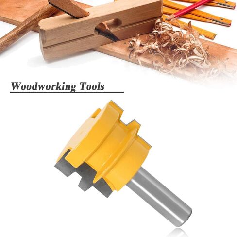Mesee Reversible Glue Joint Router Bit, 1/2 Inch Shank Medium Reversible Tenon Cutter Woodworking Milling Cutting Tools, 1-1/2 Inch Cutting Diameter in Saudi Arabia