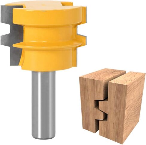 Mesee Reversible Glue Joint Router Bit, 1/2 Inch Shank Medium Reversible Tenon Cutter Woodworking Milling Cutting Tools, 1-1/2 Inch Cutting Diameter in Saudi Arabia