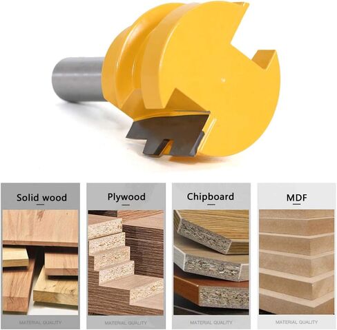 Mesee Reversible Glue Joint Router Bit, 1/2 Inch Shank Medium Reversible Tenon Cutter Woodworking Milling Cutting Tools, 1-1/2 Inch Cutting Diameter in Saudi Arabia