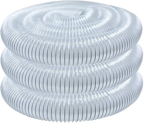 POWERTEC 70265 3" x 20' PVC Dust Collection Hose for Dust Collector for Woodworking and Shop Vacuum, 3 Inch Dust Collector Hose for Dust Collection Fittings in Saudi Arabia