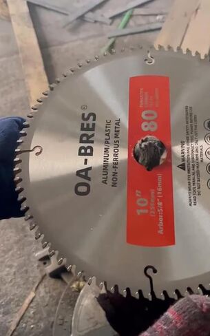10 Inch 80T Aluminum Non-Ferrous Metal Saw Blade with 5/8-Inch Arbor, Upgrade TCG Grind in Saudi Arabia